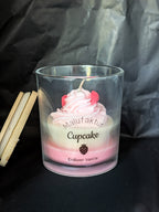 Cupcake Kerze Erdbeer/Vanille