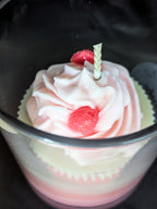 Cupcake Kerze Erdbeer/Vanille